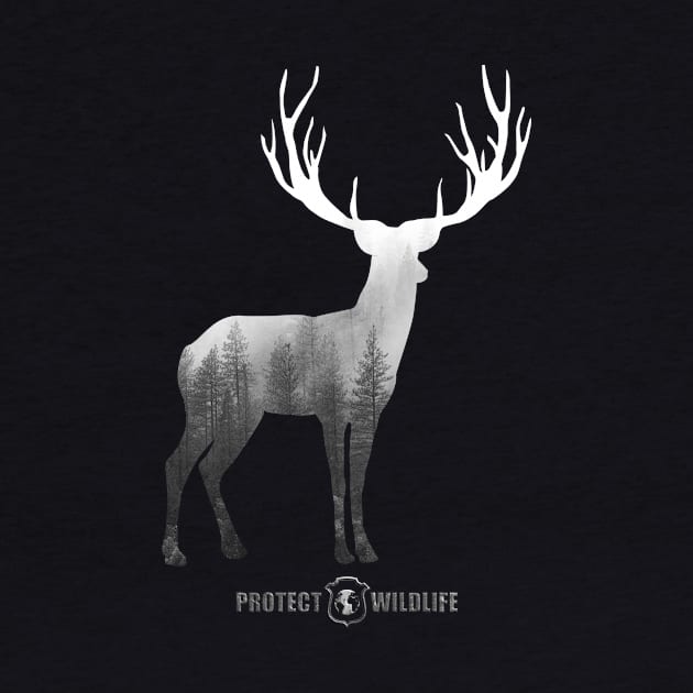 Protect Wildlife - Nature - Deer Silhouette by JTYDesigns